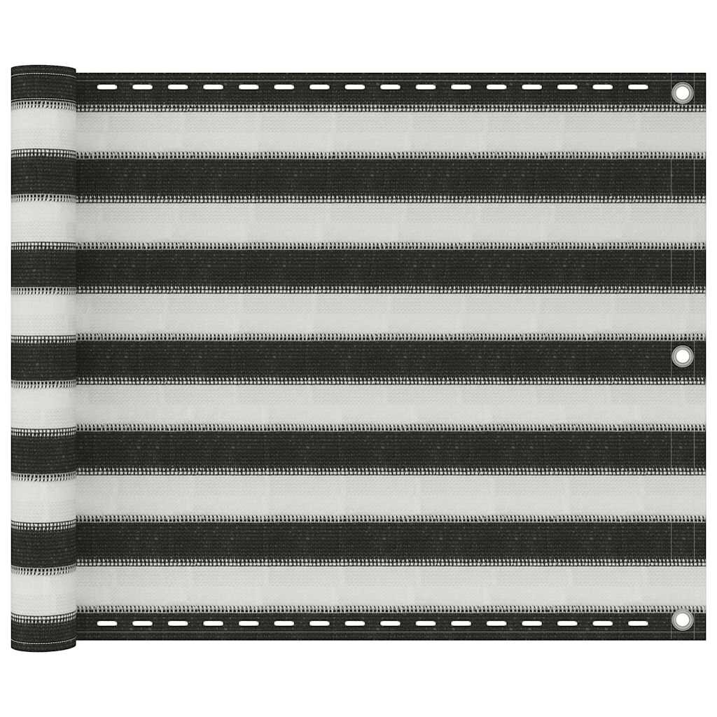 vidaXL Balkónová zástěna HDPE 75x600 cm antracitová a bílá