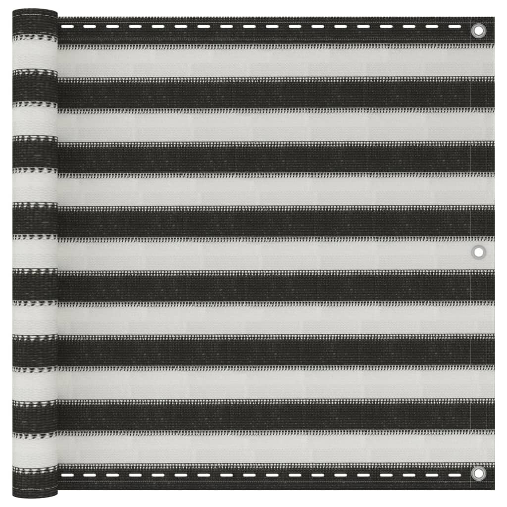 vidaXL Balkónová zástěna HDPE 90 x 500 cm antracitovo-bílá