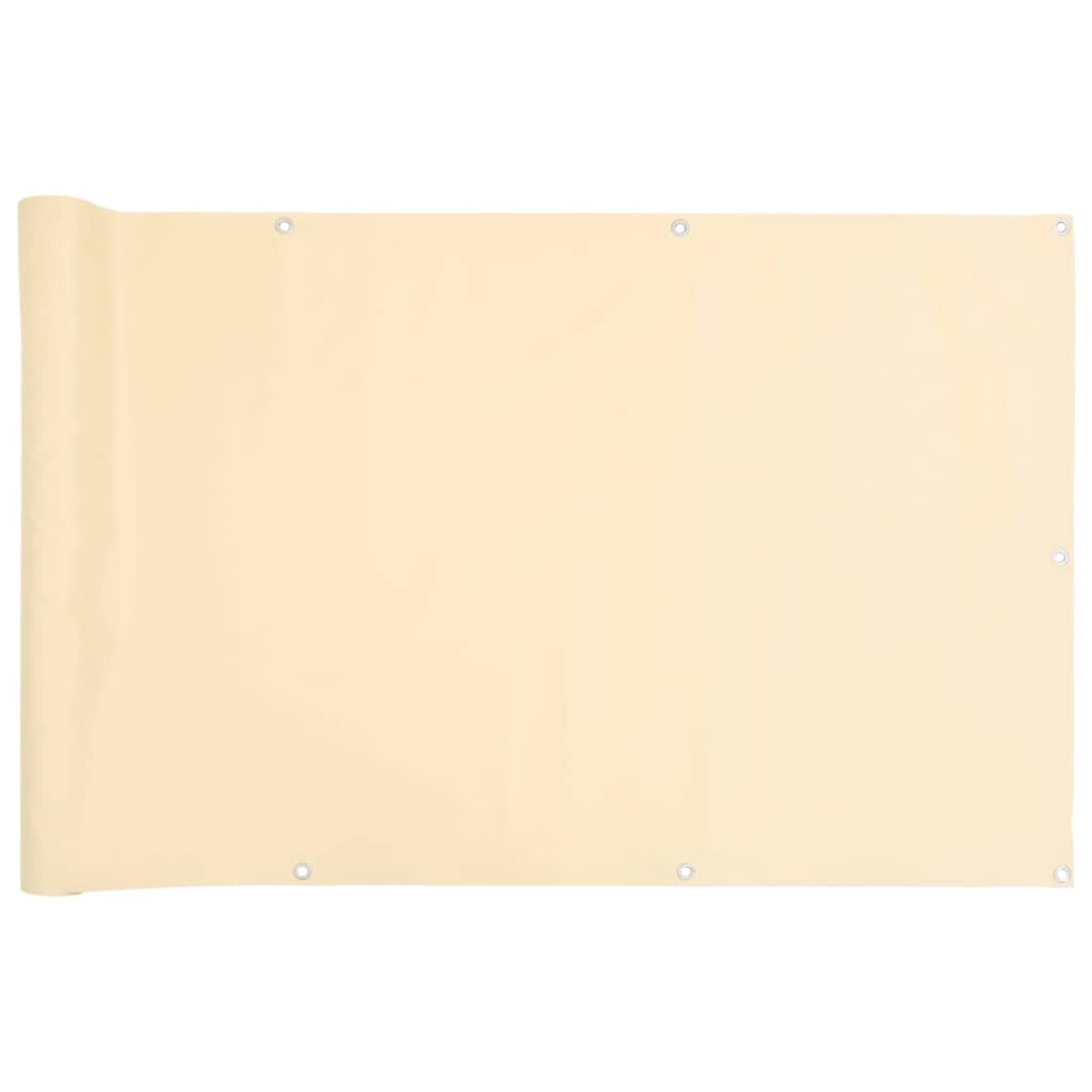 vidaXL Balkonová zástěna krémová 300 x 120 cm PVC