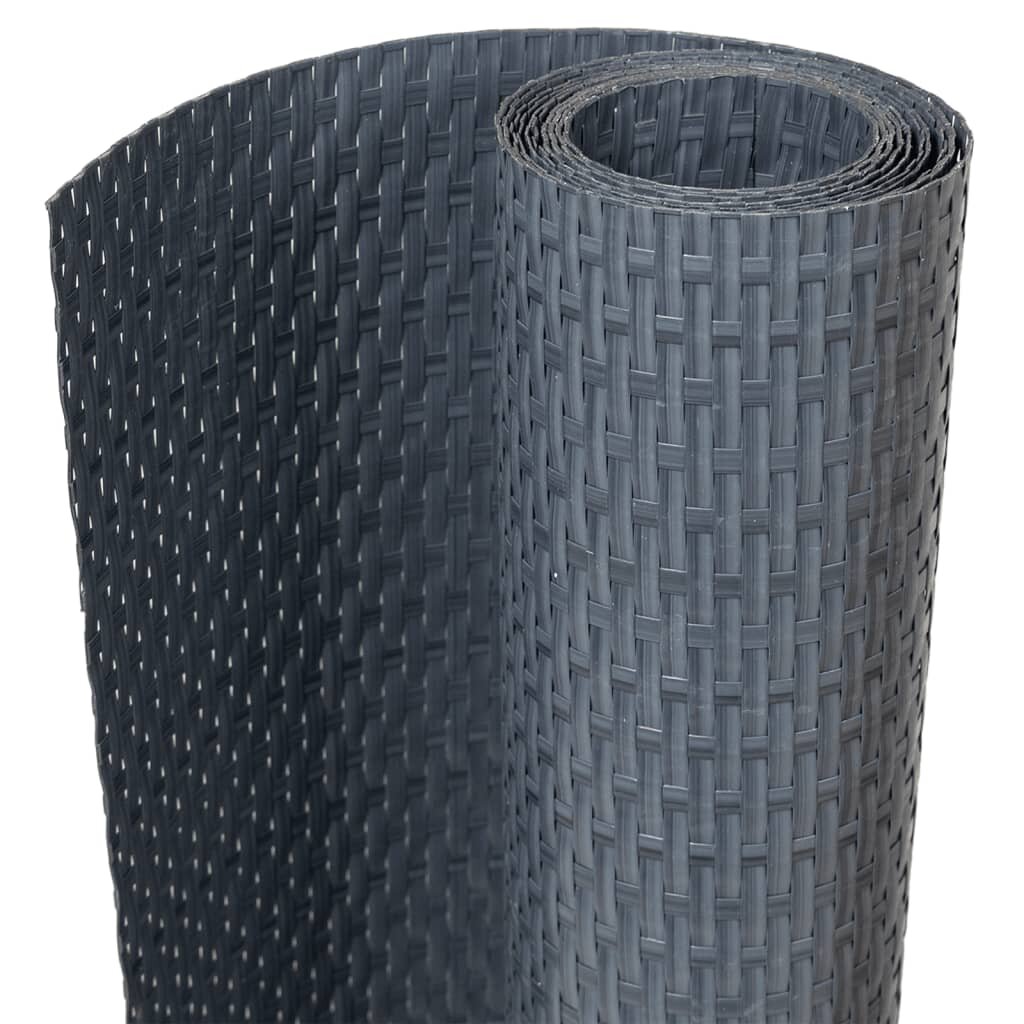 vidaXL Balkonové zástěny 10 ks antracitové 255 x 19 cm polyratan