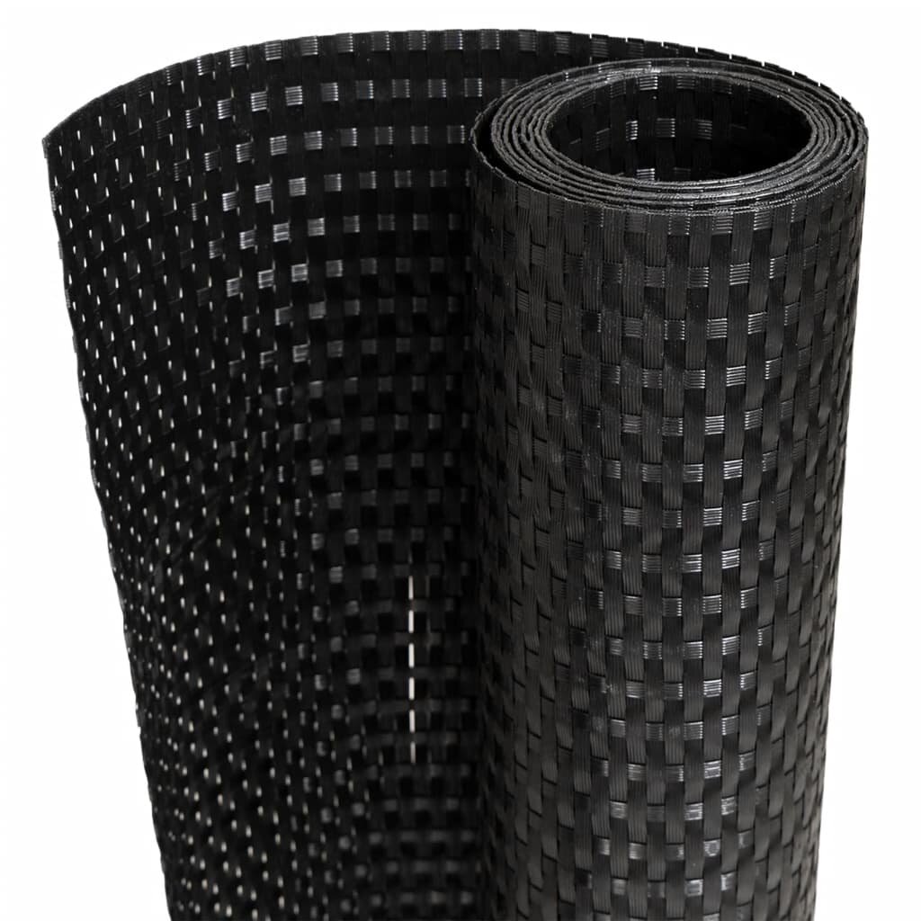 vidaXL Balkonové zástěny 10 ks černé 255 x 19 cm polyratan