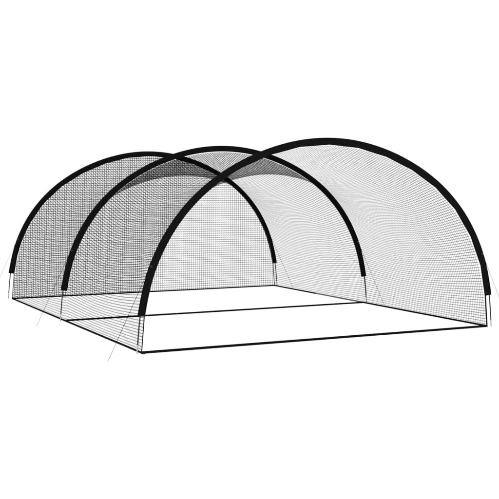 vidaXL Baseballová odpalování síť černá 600 x 400 x 250 cm polyester