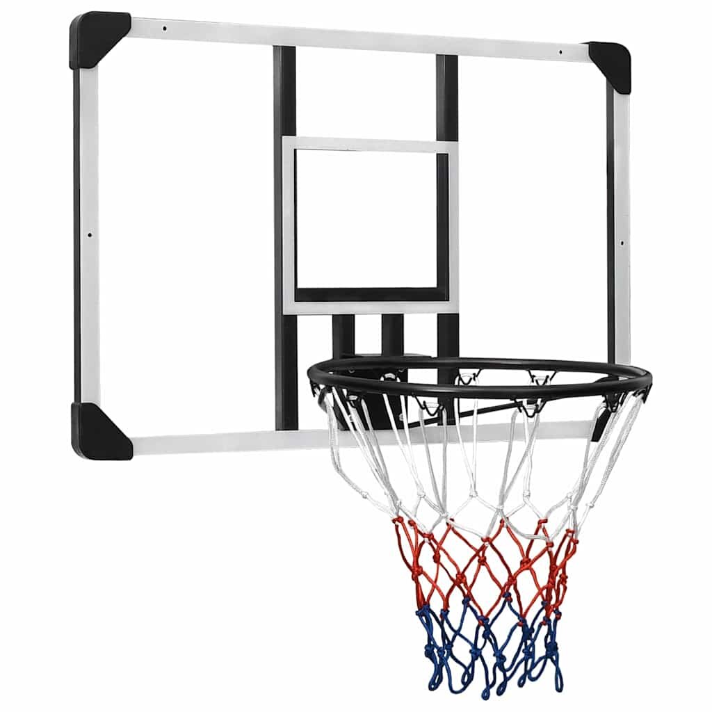 vidaXL Basketbalový koš s průhlednou deskou 90x60x25 cm polykarbonát
