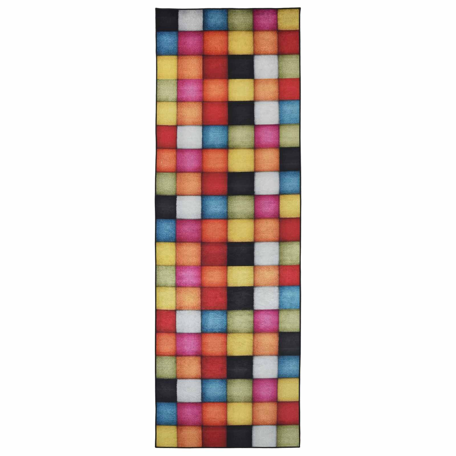 vidaXL Běhoun LESAKA pestrá 80 x 450 cm Diamantový samet