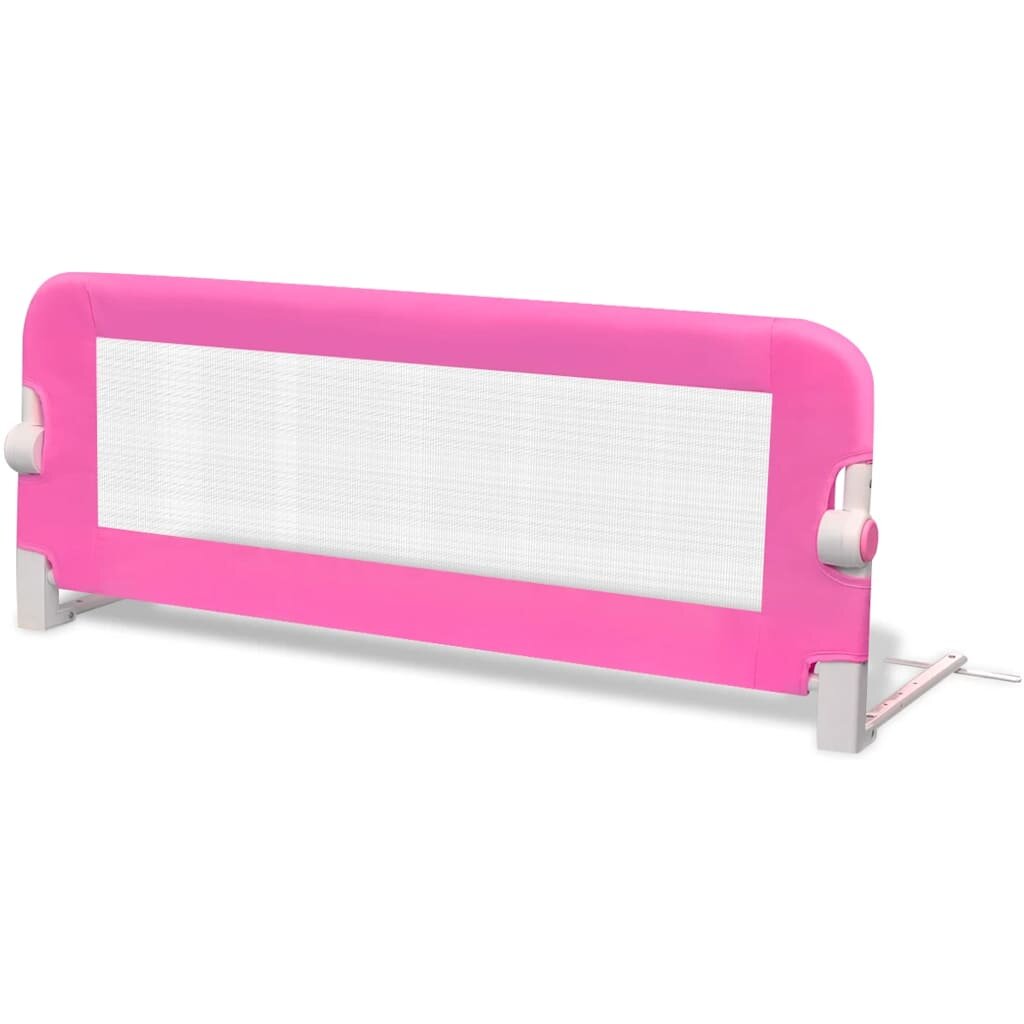 vidaXL Bezpečnostní zábrana k postýlce 102 x 42 cm růžová