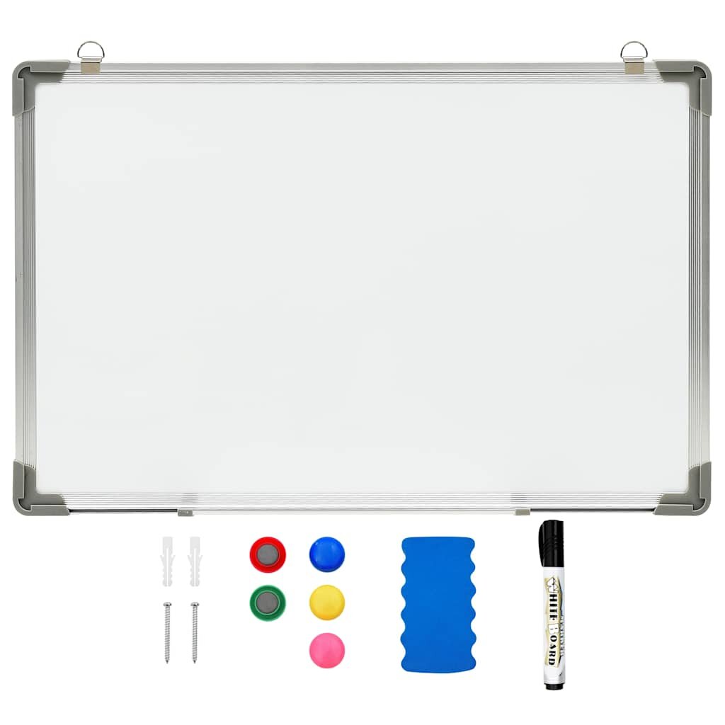 vidaXL Bílá magnetická tabule stíratelná za sucha 60 x 40 cm ocel