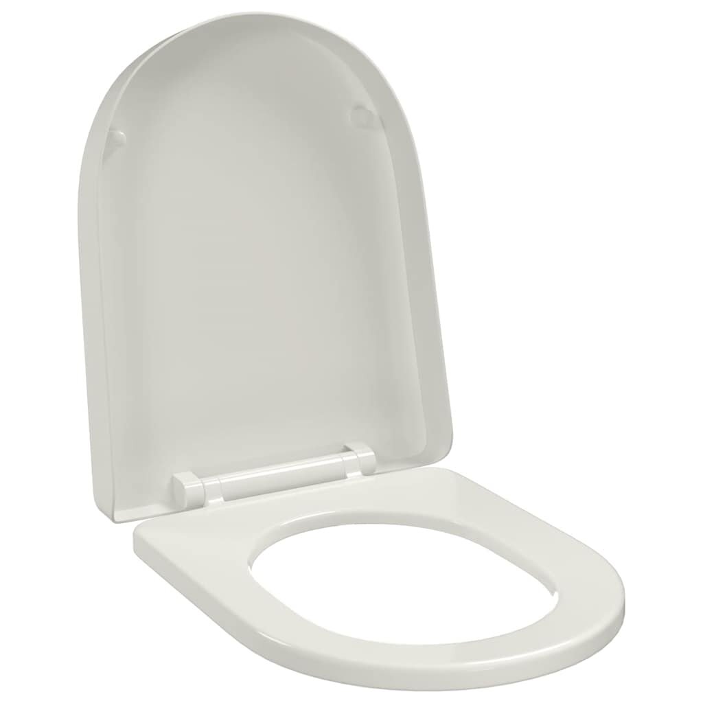 vidaXL Bílé WC sedátko s pomalým sklápěním čtvercové
