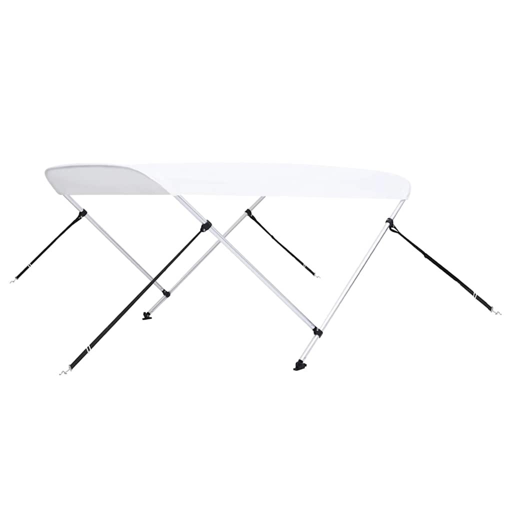 vidaXL Bimini stříška se 2 oblouky bílá 180 x 150 x 110 cm