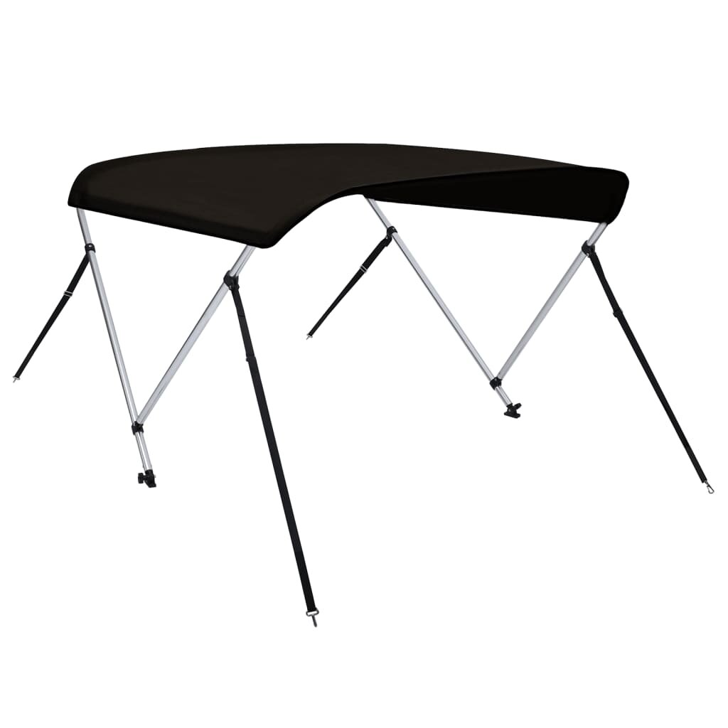 vidaXL Bimini stříška se 2 oblouky černá 150x120x110 cm