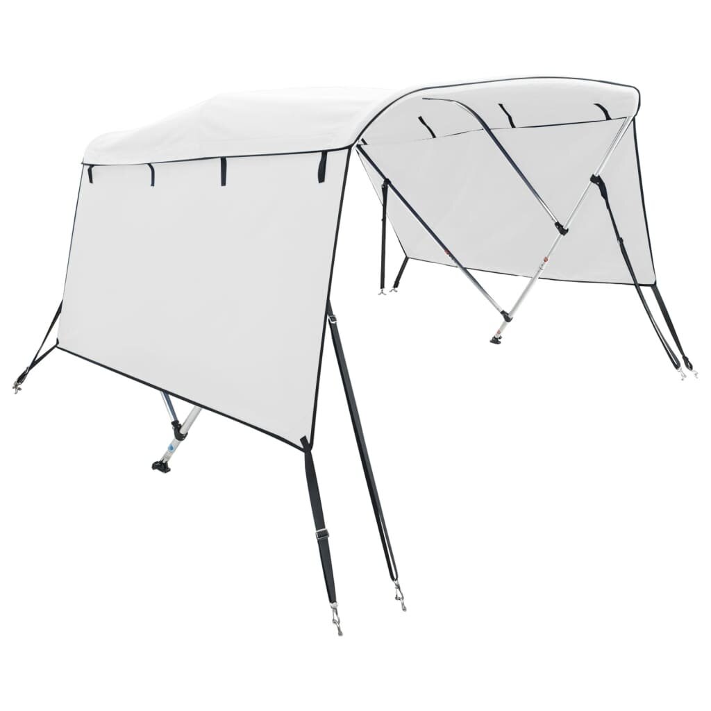 vidaXL Bimini stříška se 3 oblouky a bočnicemi 183x(185–198)x137 cm