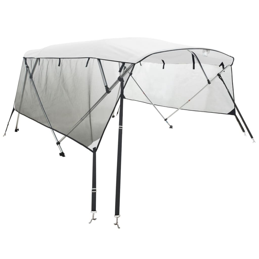 vidaXL Bimini stříška se 4 oblouky a bočnicemi 243x(170–182)x137 cm
