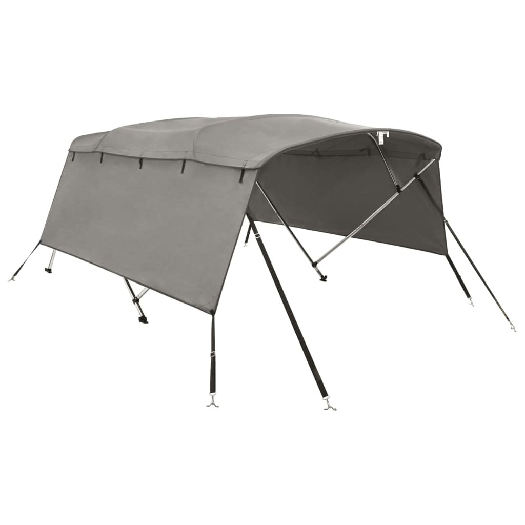 vidaXL Bimini stříška se 4 oblouky a bočnicemi 243x(200–213)x137 cm