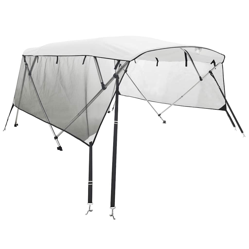 vidaXL Bimini stříška se 4 oblouky a bočnicemi 243x(230–244)x137 cm
