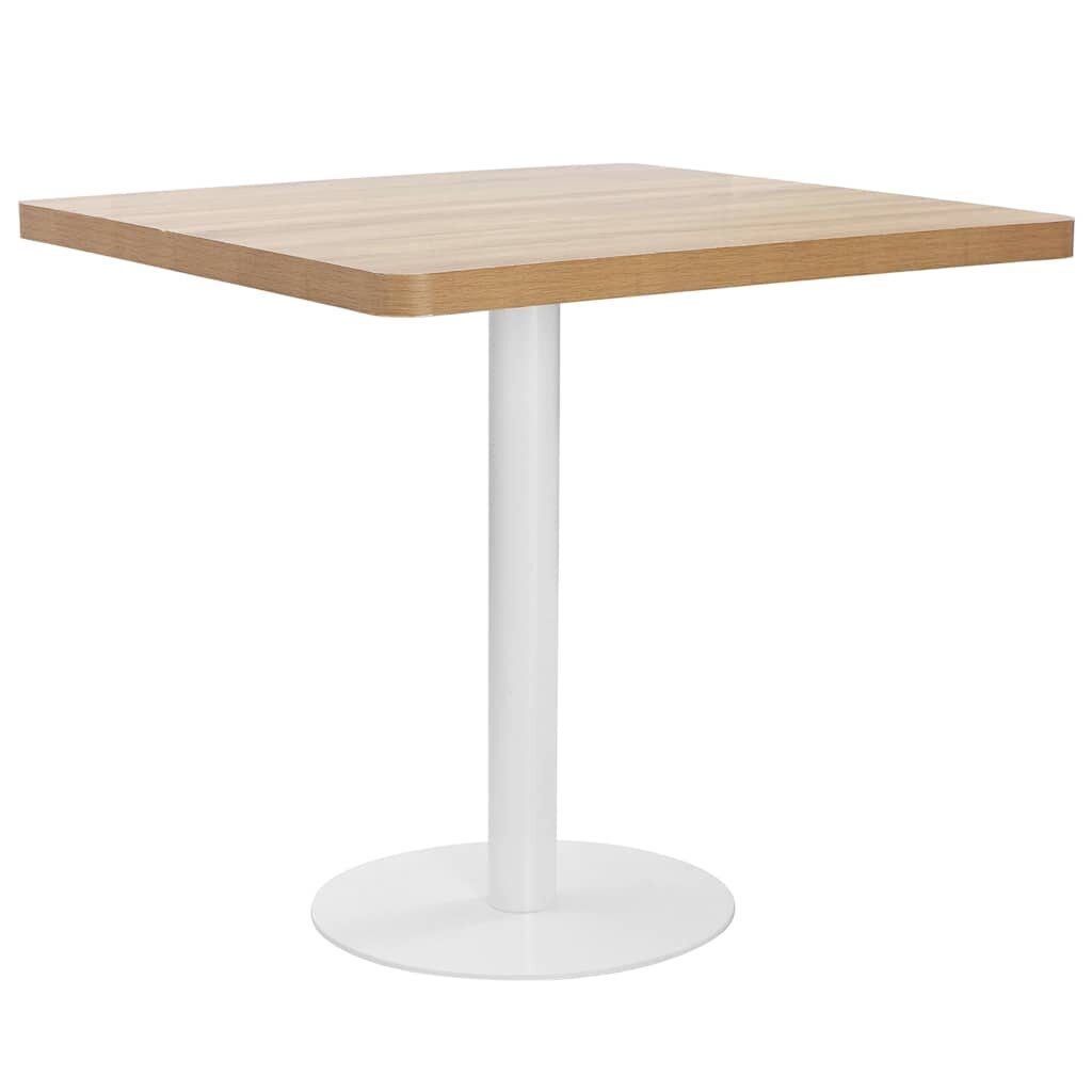 vidaXL Bistro stolek světle hnědý 80 x 80 cm MDF