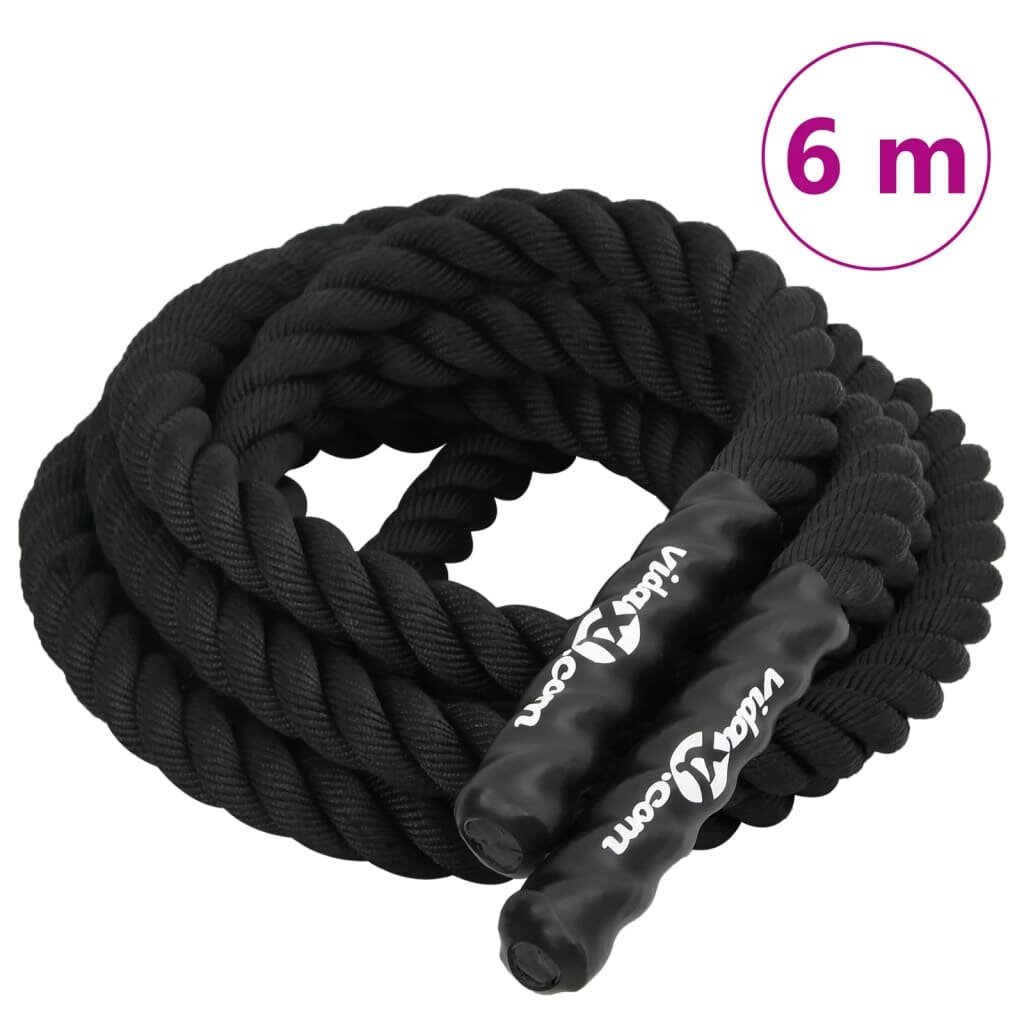 vidaXL Bojové lano černé 6 m 45 kg polyester