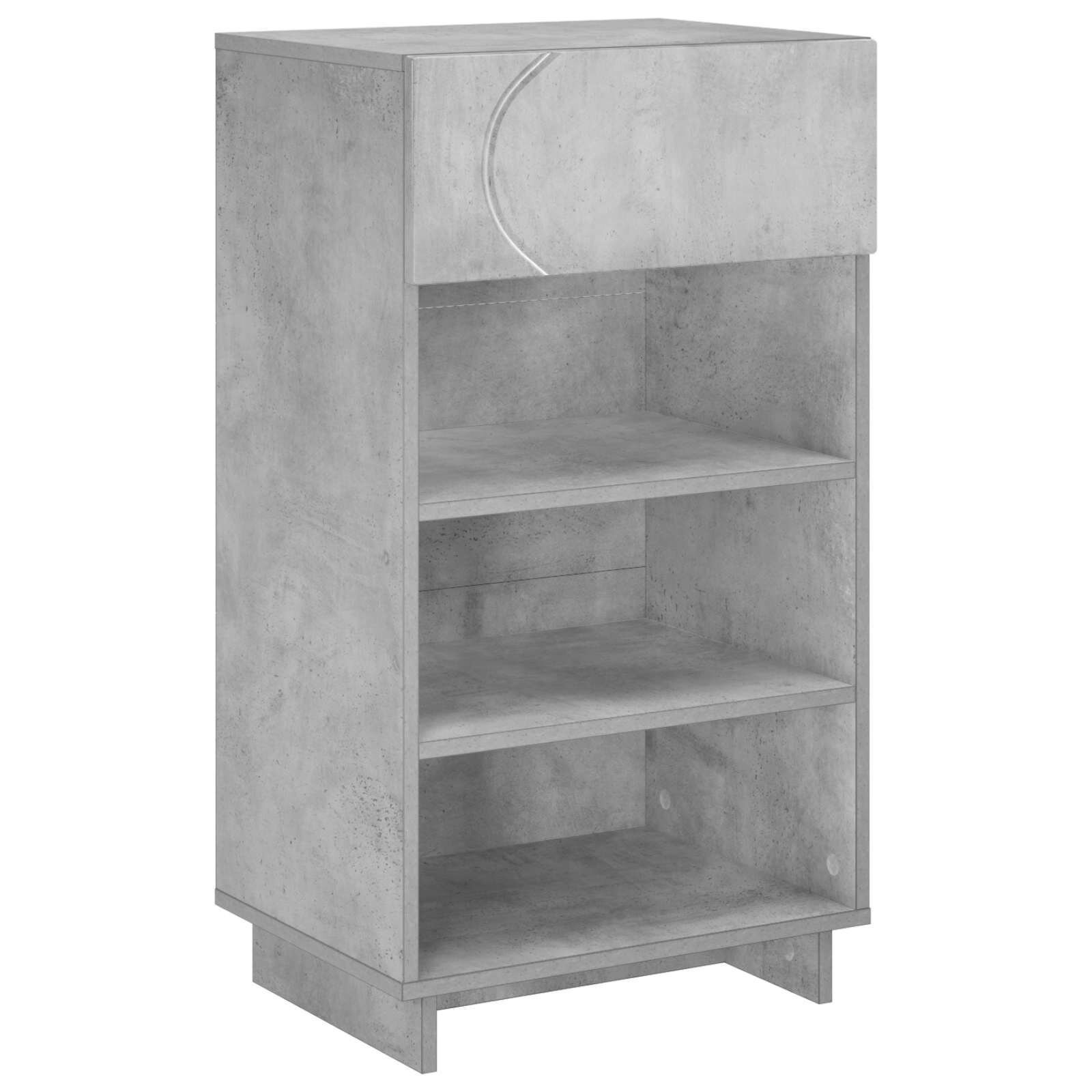 vidaXL Botník 48 x 38 x 875 cm kompozitní dřevo Betonově šedá