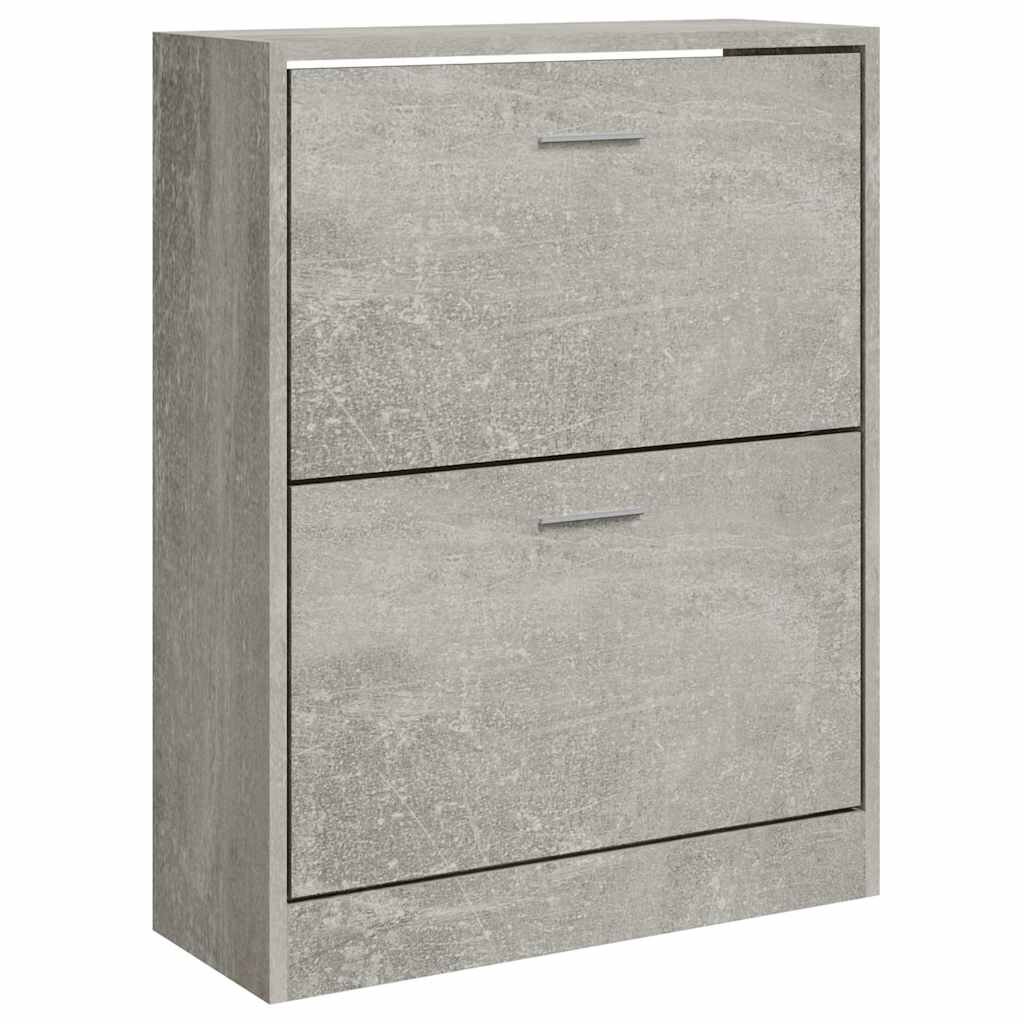 vidaXL Botník betonově šedý 63x24x81 cm kompozitní dřevo