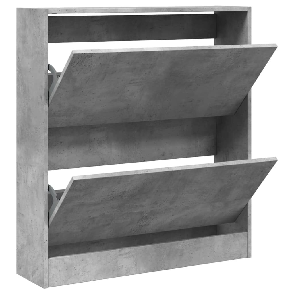 vidaXL Botník betonově šedý 80 x 21 x 875 cm kompozitní dřevo