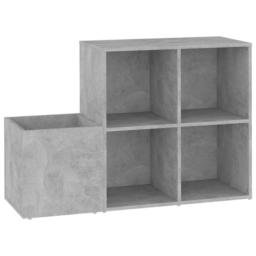 vidaXL Botník do předsíně betonově šedý 105x355x70cm kompozitní dřevo