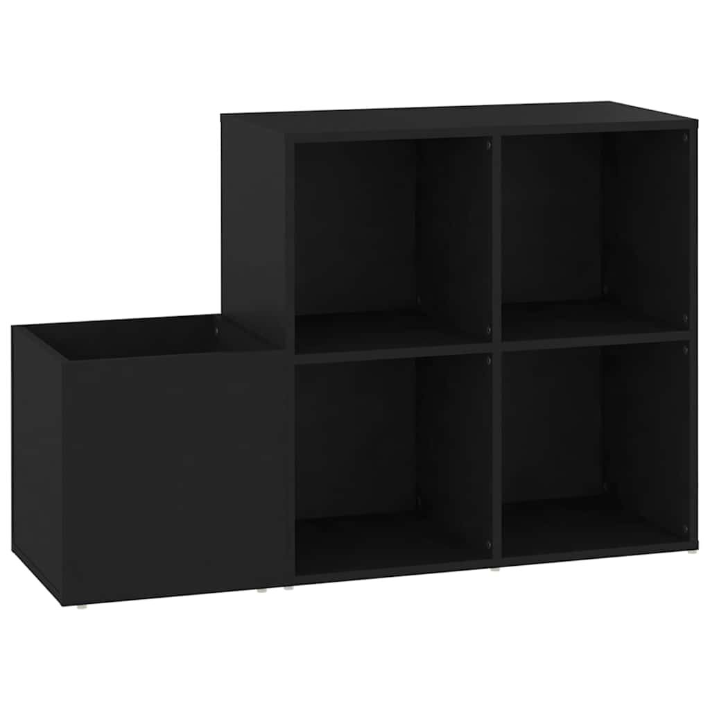 vidaXL Botník do předsíně černý 105 x 355 x 70 cm kompozitní dřevo