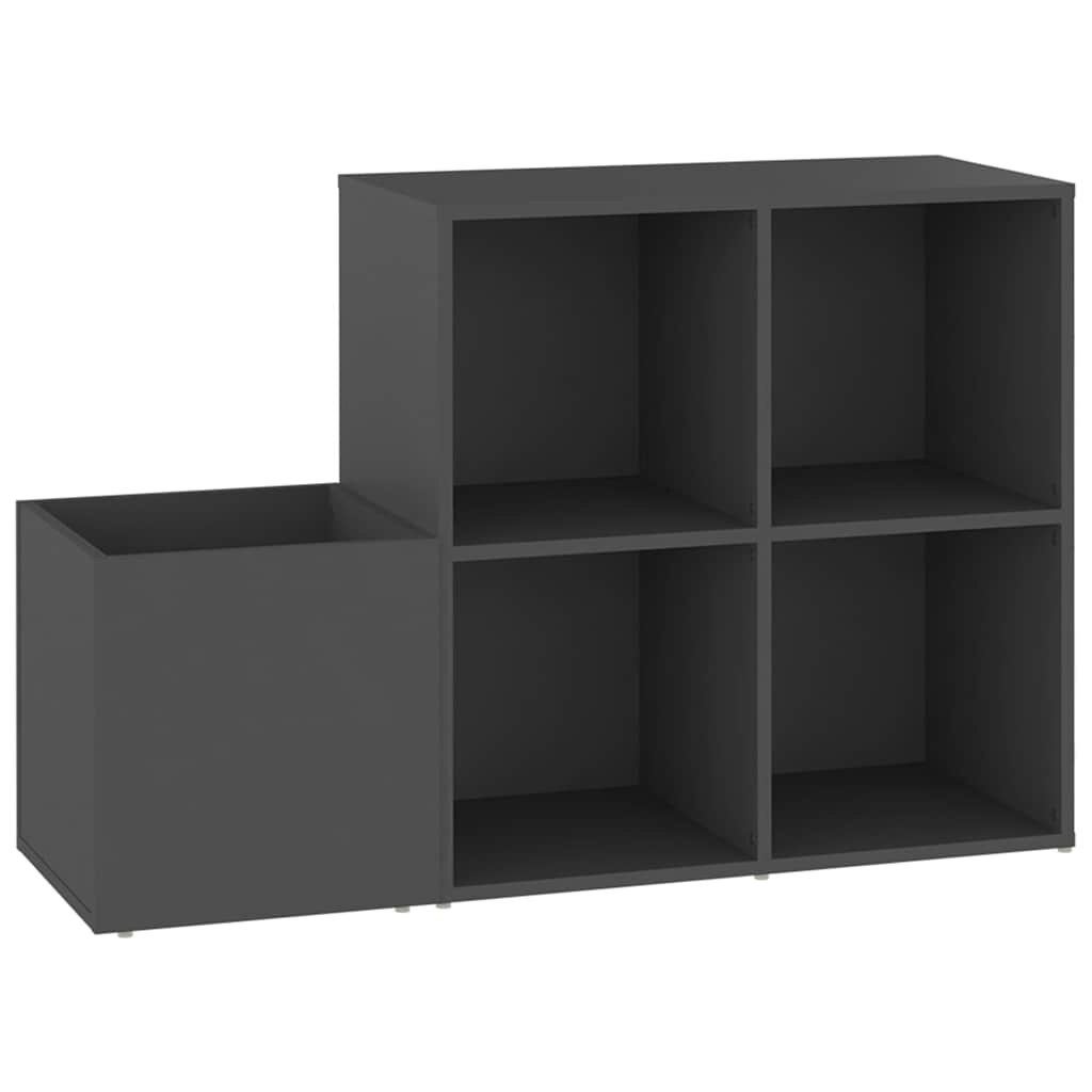 vidaXL Botník do předsíně šedý 105 x 355 x 70 cm kompozitní dřevo