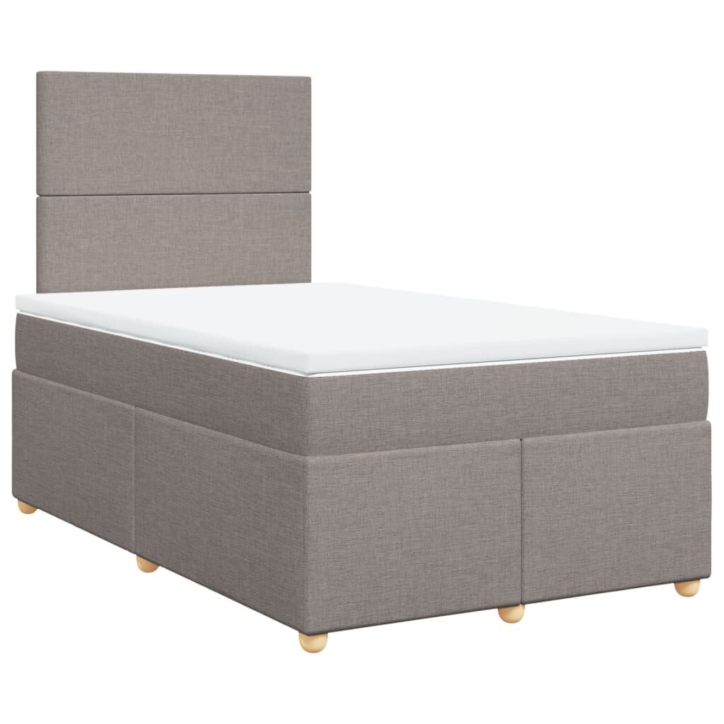 vidaXL Box spring postel s matrací taupe 120x190 cm textil