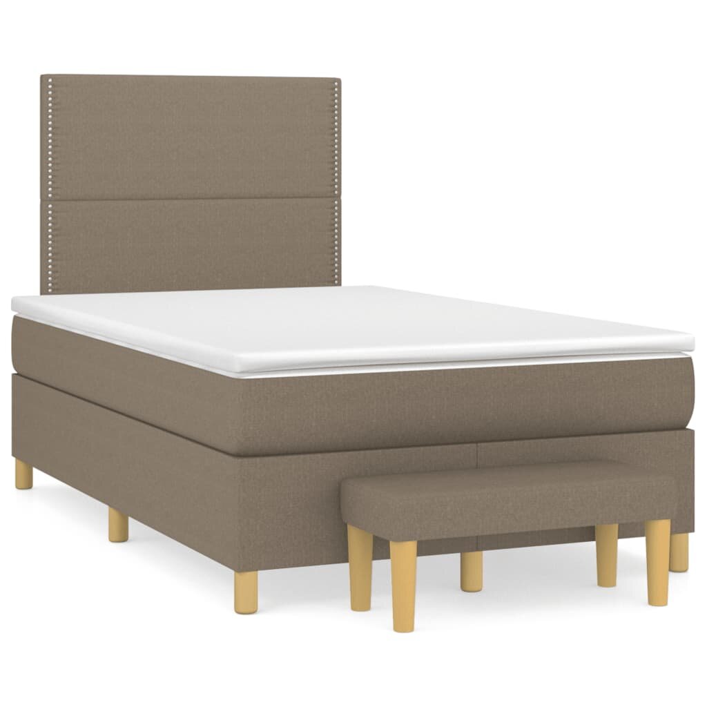 vidaXL Box spring postel s matrací taupe 120x200 cm textil