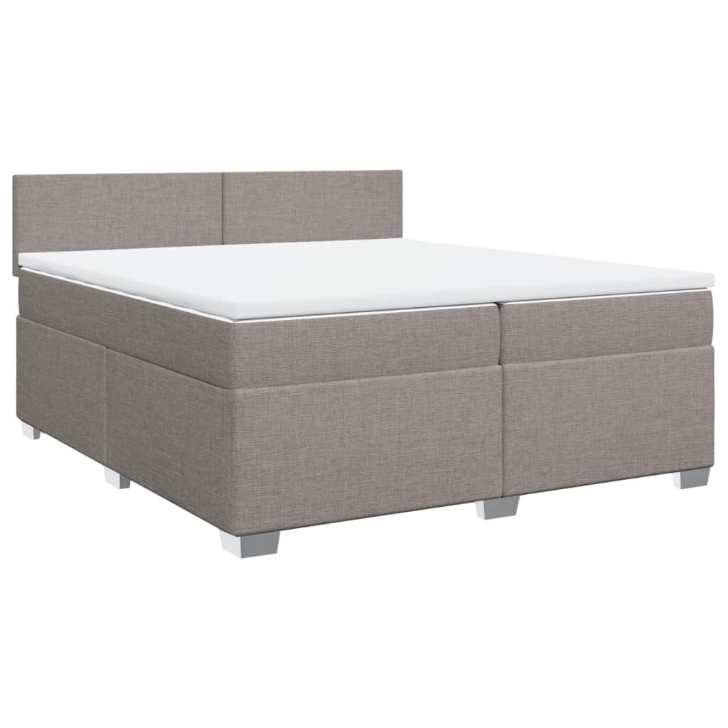 vidaXL Box spring postel s matrací taupe 200x200 cm textil