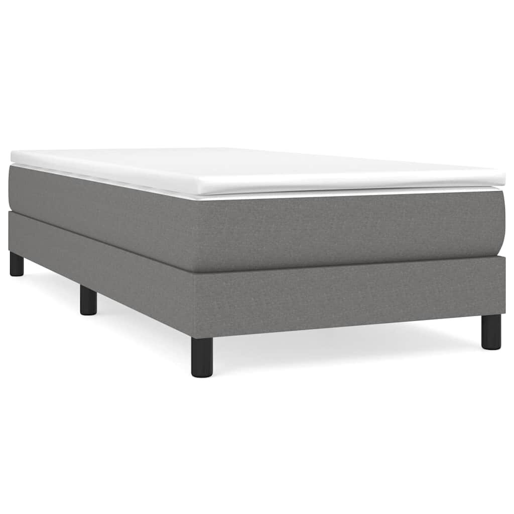 vidaXL Box spring postel s matrací tmavě šedá 80 x 200 cm textil