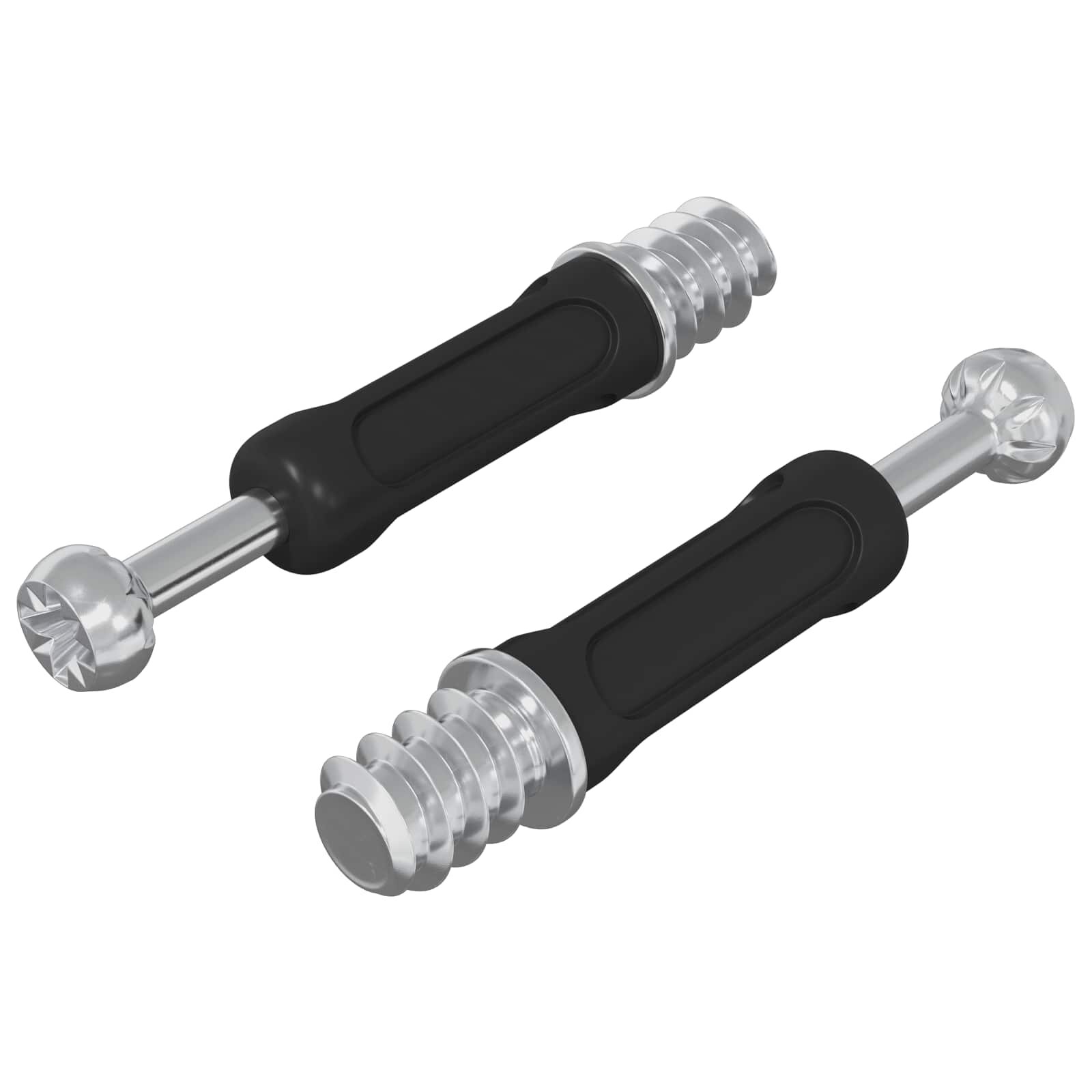 vidaXL Cam lock šroub 2 ks Stříbrná a černá M6 x 40 mm Kov