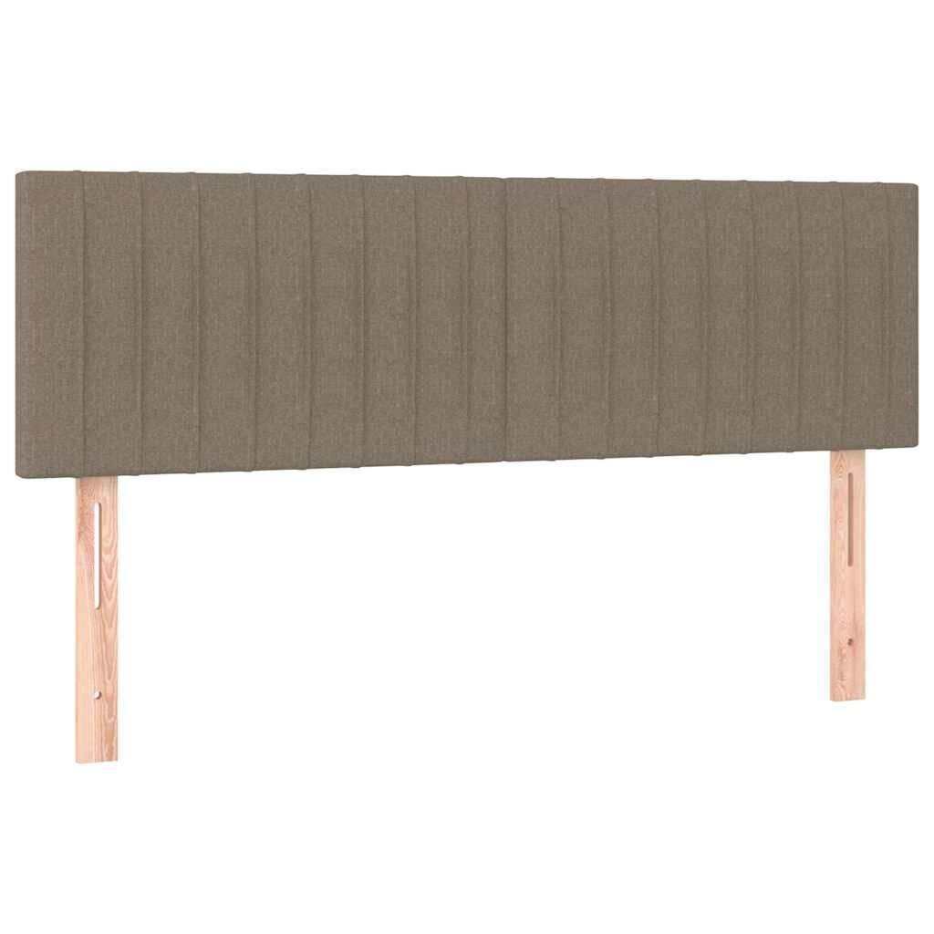 vidaXL Čela postele béžová 144x5x78/88 cm látka