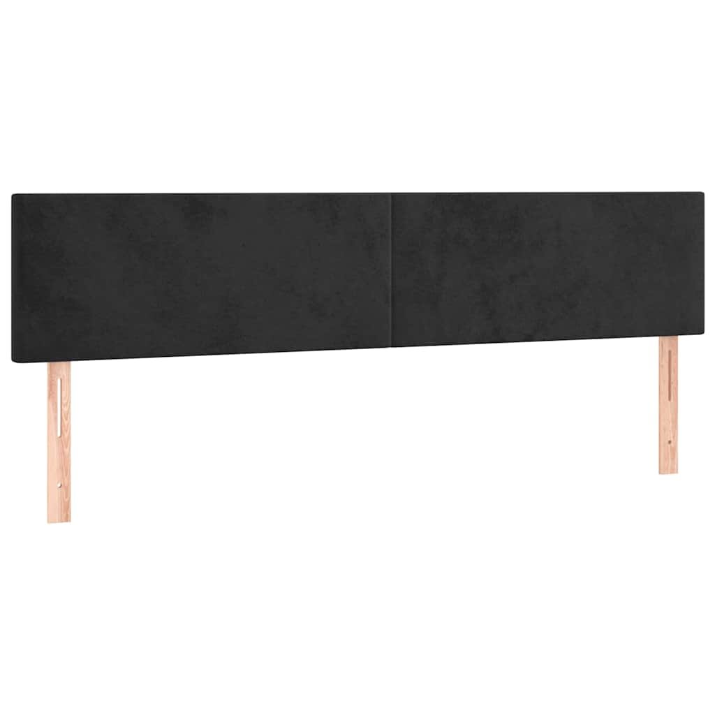 vidaXL Čela postele černá 200x5x78/88 cm samet