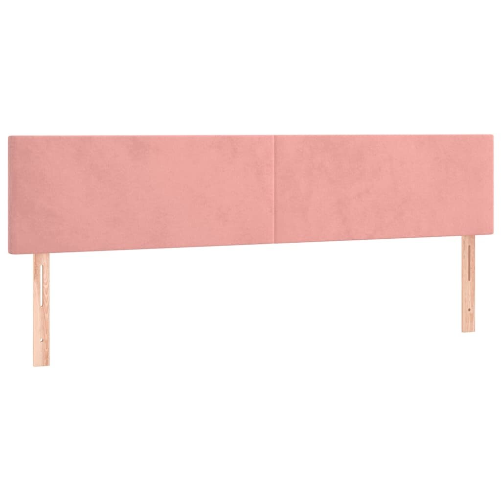 vidaXL Čela postele růžová 180x5x78/88 cm samet