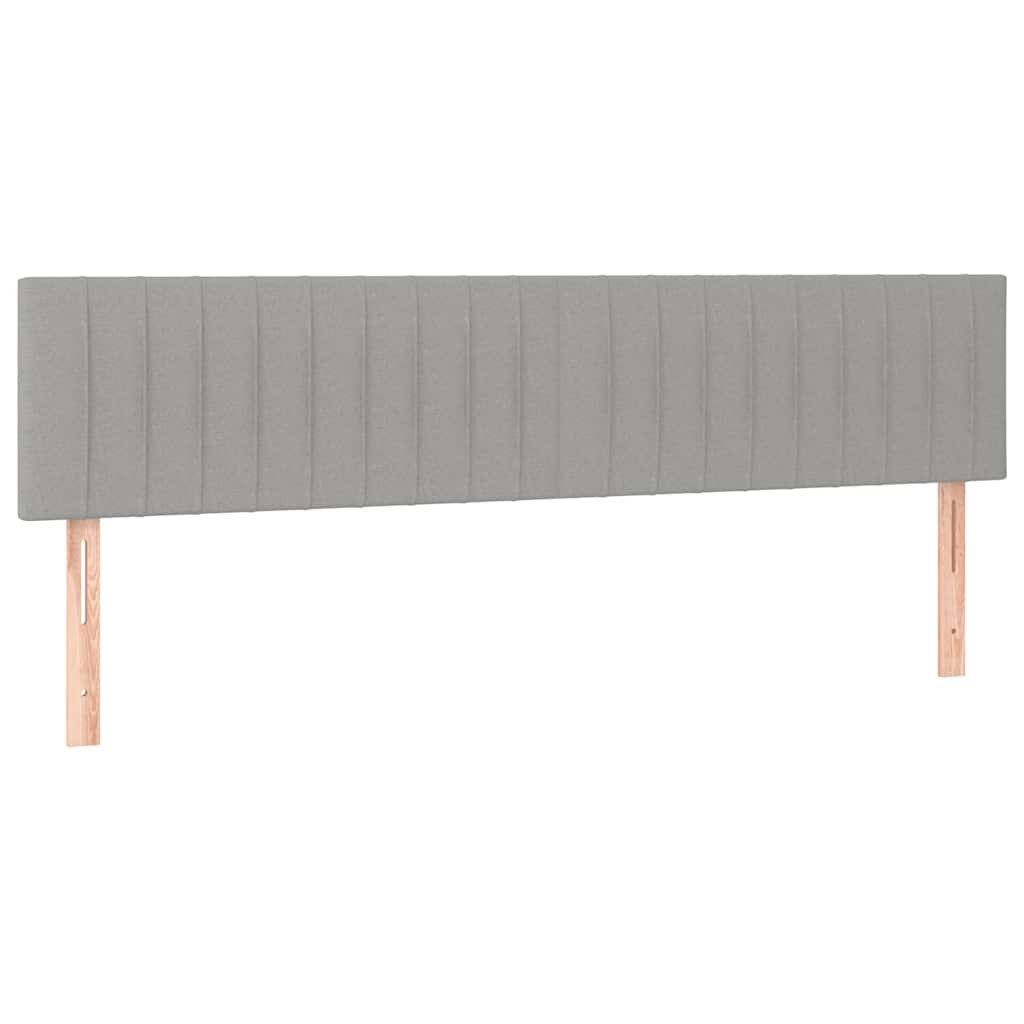vidaXL Čela postele světle šedá 160x5x78/88 cm látka