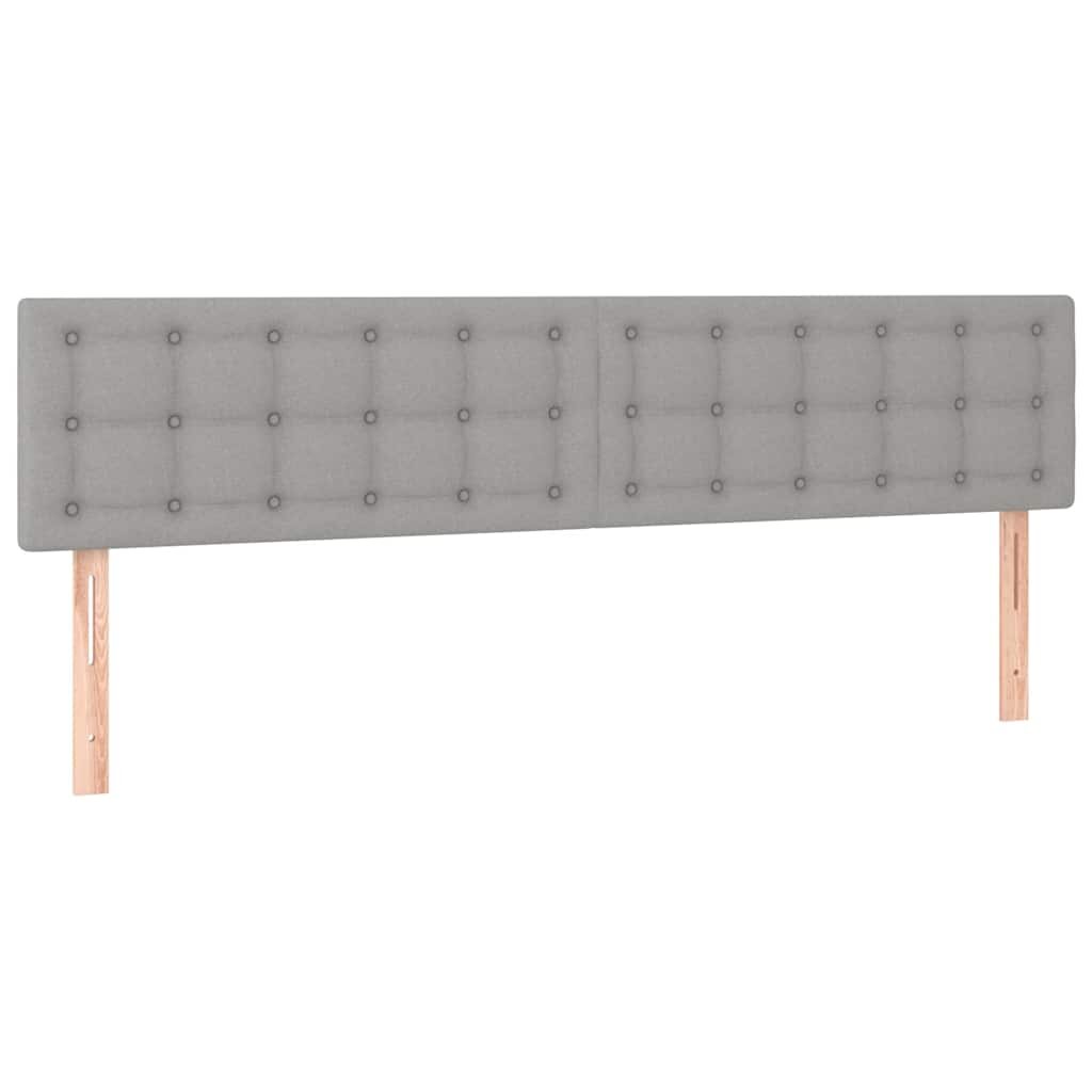 vidaXL Čela postele světle šedá 180x5x78/88 cm látka