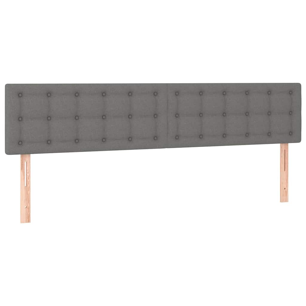 vidaXL Čela postele tmavě šedá 180x5x78/88 cm látka
