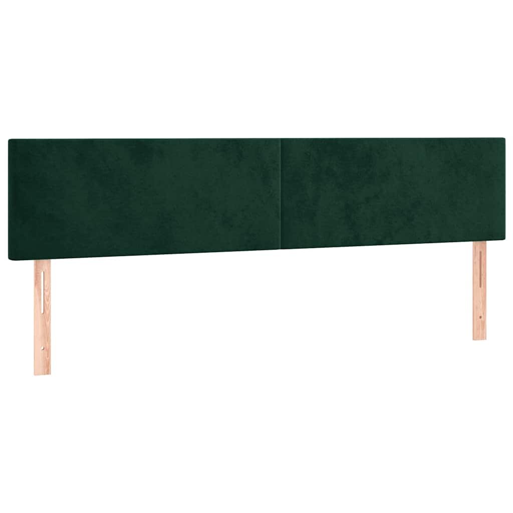 vidaXL Čela postele tmavě zelená 180x5x78/88 cm samet