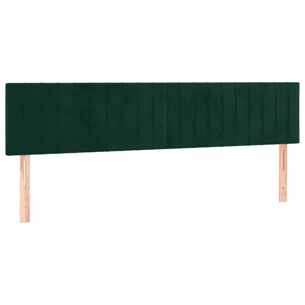 vidaXL Čela postele tmavě zelená 180x5x78/88 cm samet