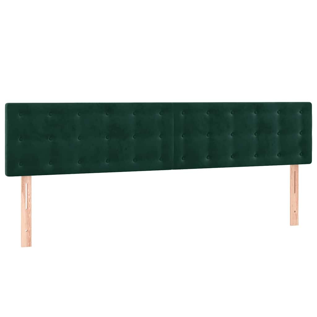 vidaXL Čela postele tmavě zelená 180x5x78/88 cm samet