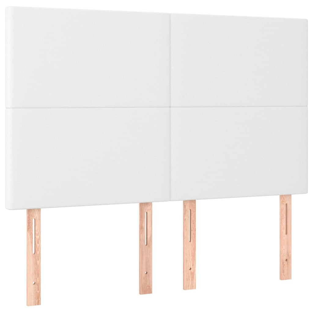 vidaXL Čelo postele bílé 144x5x118/128 cm umělá kůže