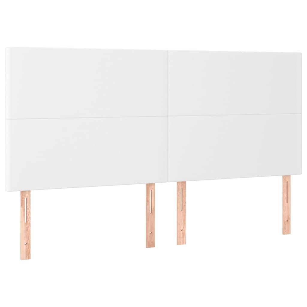 vidaXL Čelo postele bílé 180x5x118/128 cm umělá kůže