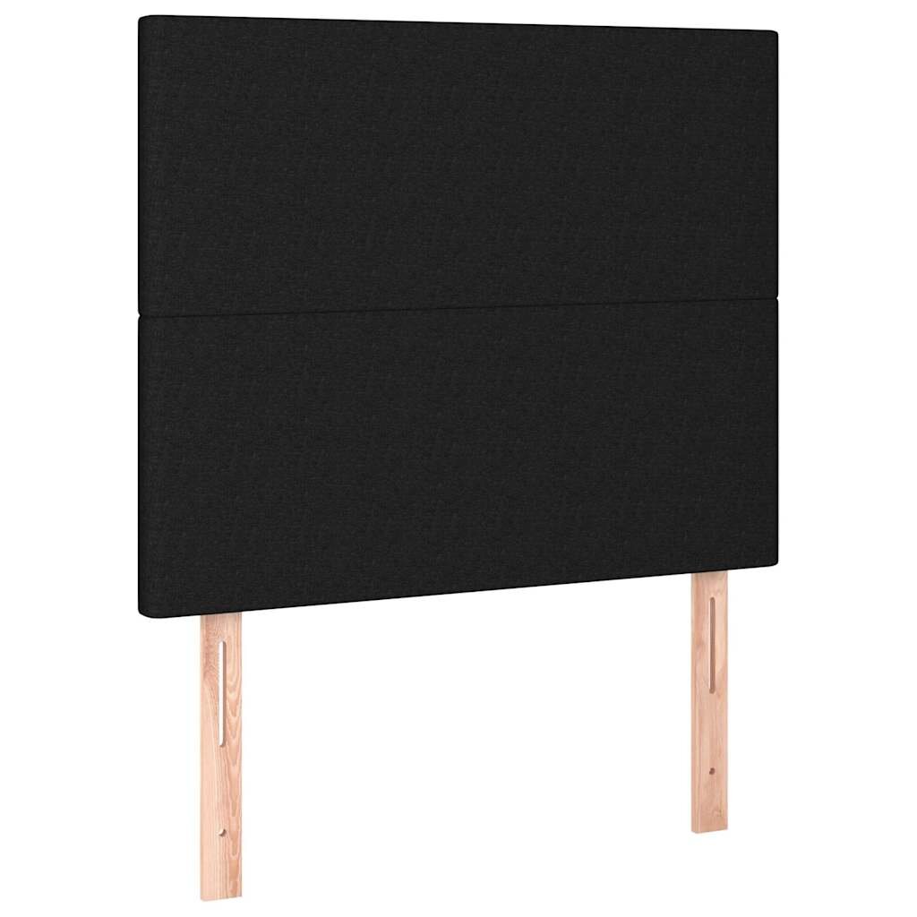 vidaXL Čelo postele černé 100x5x118/128 cm látkové