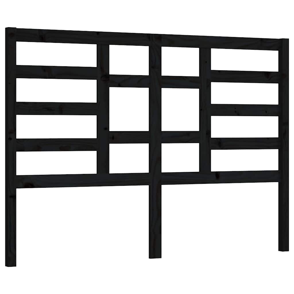 vidaXL Čelo postele černé 156 x 4 x 104 cm masivní borovice