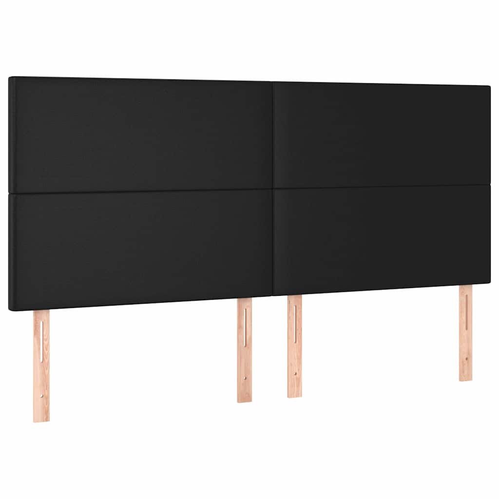 vidaXL Čelo postele černé 200 x 5 x 118/128 cm umělá kůže