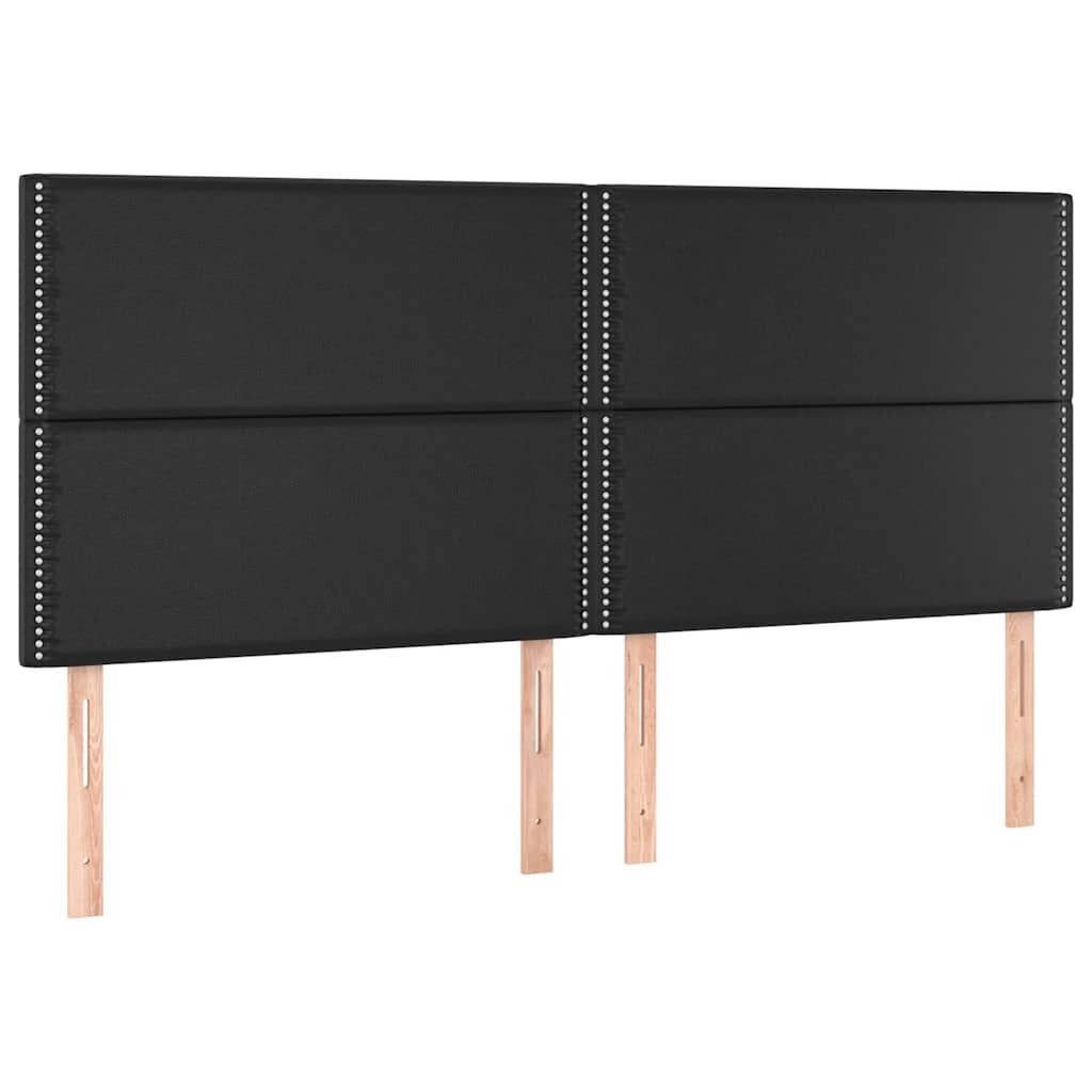 vidaXL Čelo postele černé 200 x 5 x 118/128 cm umělá kůže