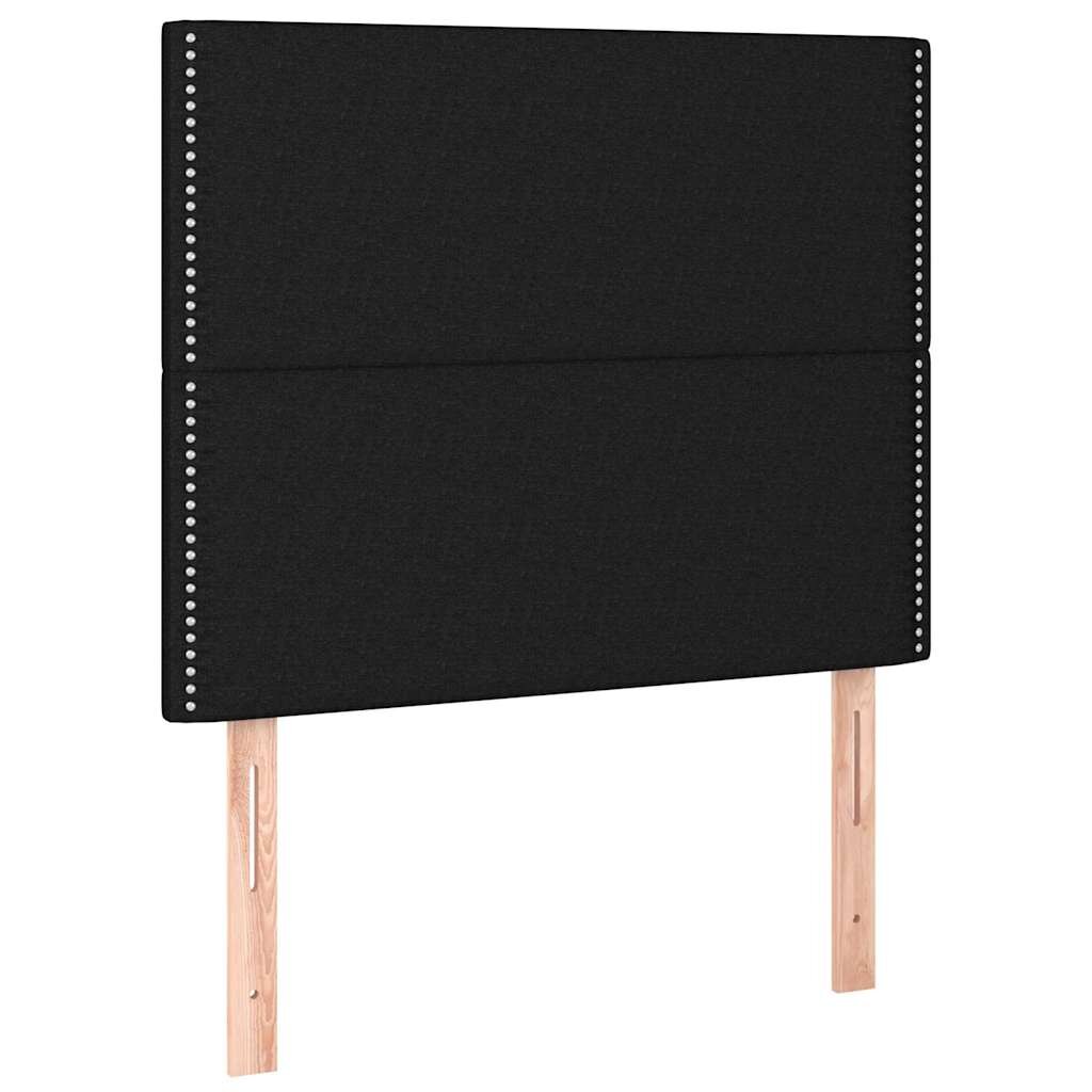 vidaXL Čelo postele černé 90x5x118/128 cm látkové