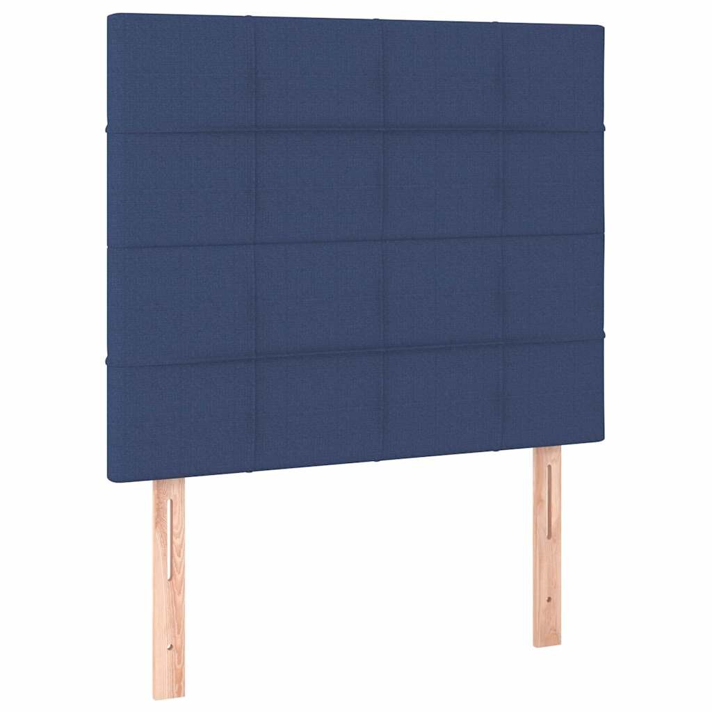 vidaXL Čelo postele modré 100x5x118/128 cm látkové