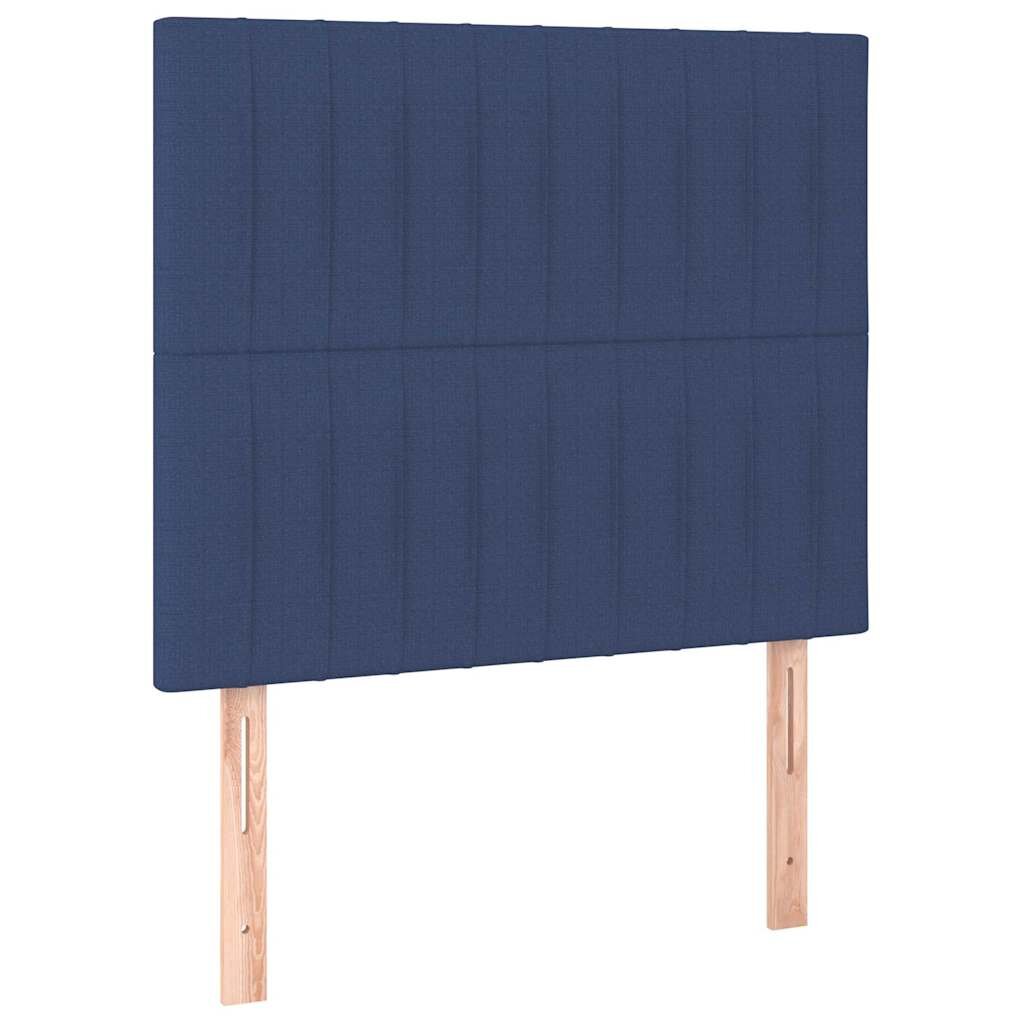 vidaXL Čelo postele modré 100x5x118/128 cm látkové