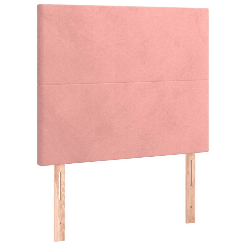 vidaXL Čelo postele růžové 100x5x118/128 cm sametové