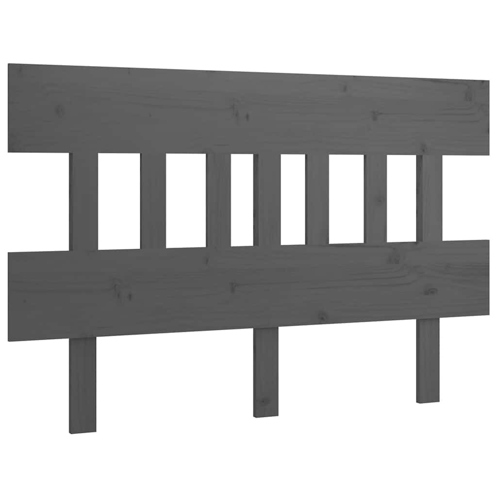 vidaXL Čelo postele šedé 1235 x 3 x 81 cm masivní borovice